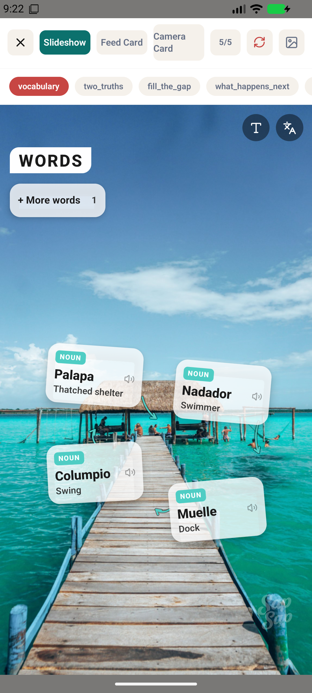 Lagoon dock final grounded-card layout
